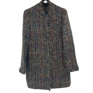 J. McLaughlin Walden Tweed Long Coat Blazer Size XS
